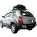 Накладка заднего бампера  с лого (пластик), Хюндай Туксон_Hyundai Tucson (2004-2010)