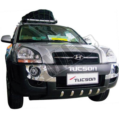 Накладка переднего бампера с лого (пластик), Хюндай Туксон_Hyundai Tucson (2004-2010)