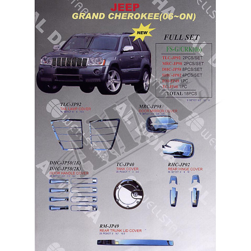 Хром пакет для Jeep Grand Cherokee