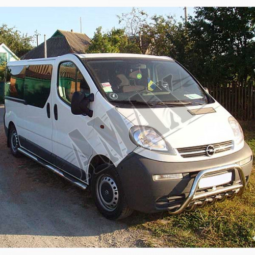 Защитная дуга переднего бампера (кенгурятник) для Opel Vivaro