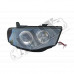 Передние фары на L200  Angel Eyes (черные) Митсубиси Л200_Mitsubishi L200 (2006-2011)