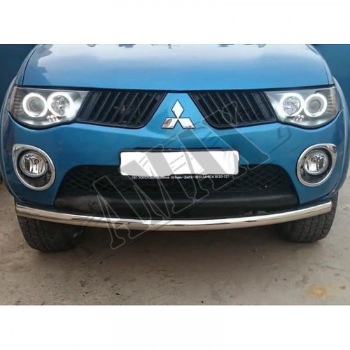 Передние фары на L200  Angel Eyes (черные) Митсубиси Л200_Mitsubishi L200 (2006-2011)