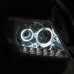 Передние фары (черные) на Hilux: ANGEL EYES + LED DRL Тойота Хайлюкс_Toyota Hilux (2006-2010)