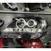 Передние фары (черные) на Hilux: ANGEL EYES + LED DRL Тойота Хайлюкс_Toyota Hilux (2006-2010)