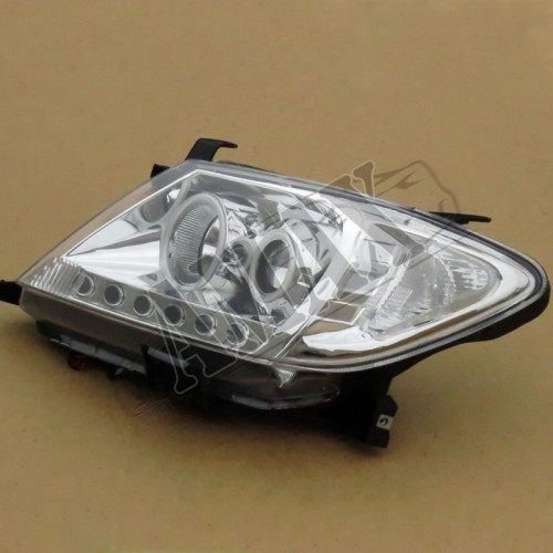 Передние фары (хром) на Hilux: ANGEL EYES + LED DRL Тойота Хайлюкс_Toyota Hilux (2006-2010)