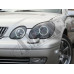 Передние фары линзовые + Angel Eyes (темные) на Lexus GS-300 (98-2005)