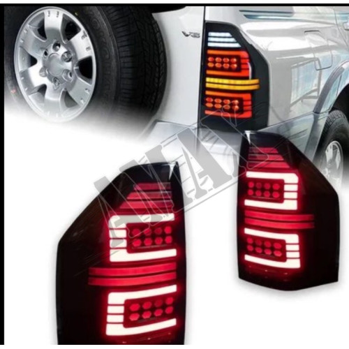 Задние фонари диодные (красно-темные) Митсубиси Паджеро Вагон_ Mitsubishi Pajero Wagon 3