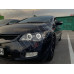 Передние фары черные (линза-диоды) Хонда Цивик_Honda Civic (2006-2009)