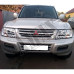 Передние фары с линзой (черные / хром) Митсубиси Паджеро Вагон_Mitsubishi Pajero Wagon 3 (2000-2006)
