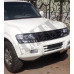 Передние фары с линзой (черные / хром) Митсубиси Паджеро Вагон_Mitsubishi Pajero Wagon 3 (2000-2006)
