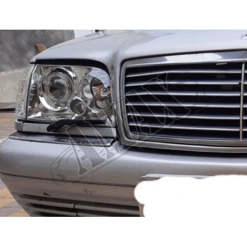 Передние фары (в хроме) Мерседес_Mercedes S-Class W140 (1991-1998)