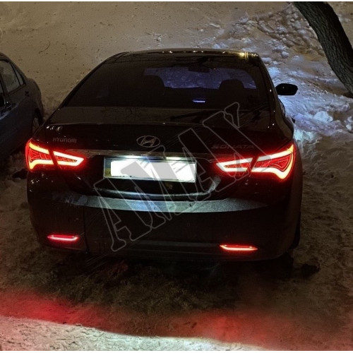 Задние фонари (LED - диодные) ALL SMOKE - Хюндай Соната_ Hyundai Sonata YF (2010-2014)