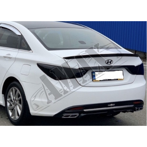 Накладка под задний бампер (диффузор), Хюндай Соната_Hyundai Sonata YF (2010-2014)