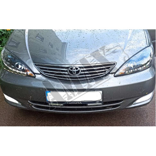 Передние фары линза-диодная полоса ( стиль Audi ), Тойота Камри_Toyota Camry 30 (2002-2006)