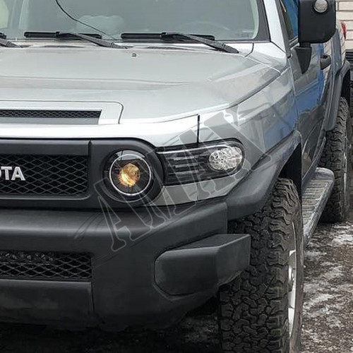 Передние фары в оригинальном стиле (черные-LED) Тойота ФДЖ Крузер_Toyota FJ Cruiser (2004-2015)