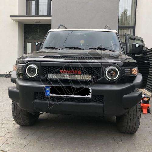 Передние фары в оригинальном стиле (черные-LED) Тойота ФДЖ Крузер_Toyota FJ Cruiser (2004-2015)