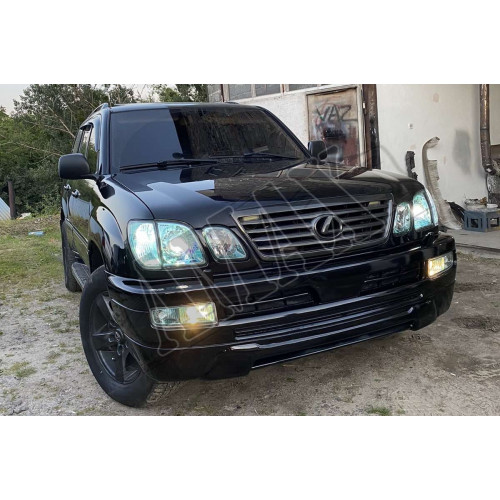 Передние фары зеленые (линза) в Original Style-Лексус ЛХ_Lexus LX-470 (1998-2007)