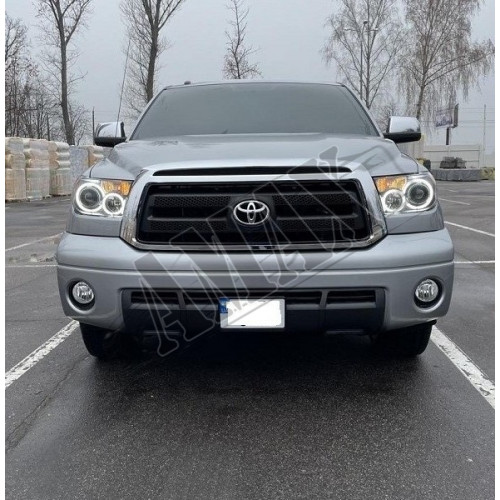 Передние фары (головная оптика) черные Тойота Тундра_Toyota Tundra (2007-2014)