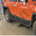 Пороги боковые ( площадкой ) в черном цвете, Тойота Фджи Крузер_ Toyota FJ Cruiser (2004-2015)