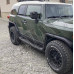 Пороги боковые ( площадкой ) в черном цвете, Тойота Фджи Крузер_ Toyota FJ Cruiser (2004-2015)