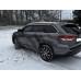 Дефлекторы дверей (ветровики) темно-серые с хромовым кантом для Toyota Highlander от 2014 +