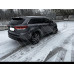 Дефлекторы дверей (ветровики) темно-серые с хромовым кантом для Toyota Highlander от 2014 +