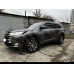 Дефлекторы дверей (ветровики) темно-серые с хромовым кантом для Toyota Highlander от 2014 +