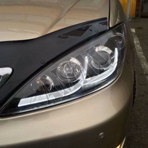 Передние фары линзовые в черном и хромовом стиле Тойота Камри_Toyota Camry 30 (2002-2006)