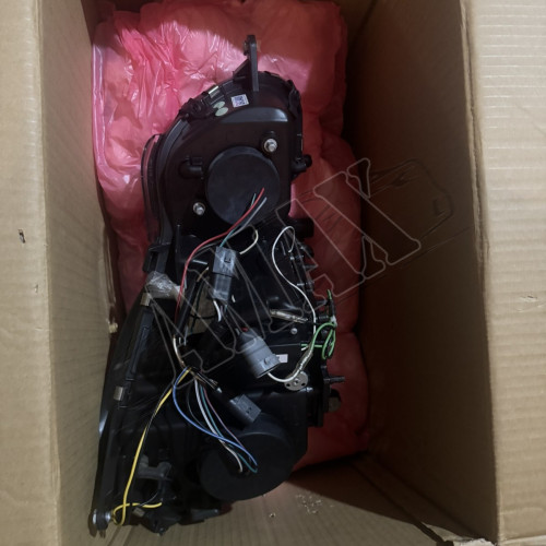 Передние фары (хром) с линзой + LED DRL на Mercedes W211 (2002-2008) 