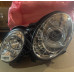 Передние фары (хром) с линзой + LED DRL на Mercedes W211 (2002-2008) 