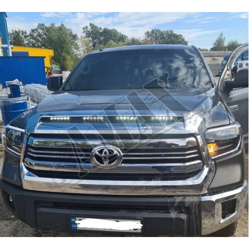 Передние черные линзовые фары (NEW STYLE)  Тойота Тундра_ Toyota Tundra (2014-2019)