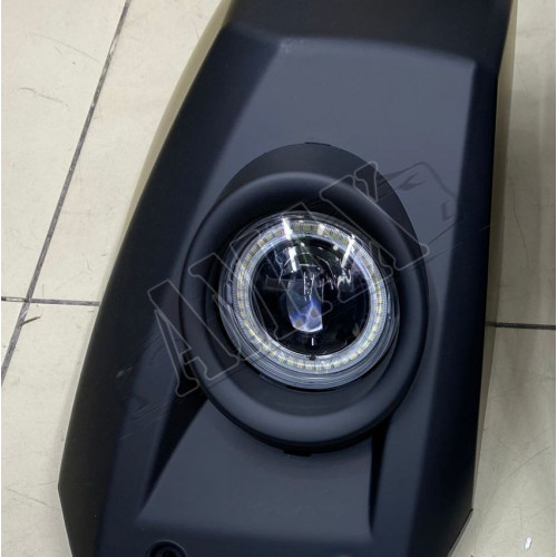 Противотуманные фары LED (линза+светодиоды) для FJ Cruiser: черные / хром