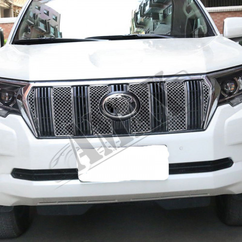 Накладки на решетку радиатора (нержавейка), Тойота Ленд Крузер Прадо_ Toyota Lend Cruiser Prado 150 (2018-2021)