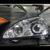 Передние фары (черные) линза + Ангельские глазки  Лексус РХ_Lexus RX 300 / 330 / 350 (2003-2009)