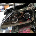 Передние фары (черные) линза + Ангельские глазки  Лексус РХ_Lexus RX 300 / 330 / 350 (2003-2009)