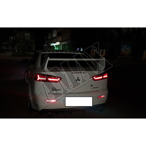 Задние фонари диодные (ALL SMOKE-LED), Митсубиси Ланцер_Mitsubishi Lancer X (2010-2017)