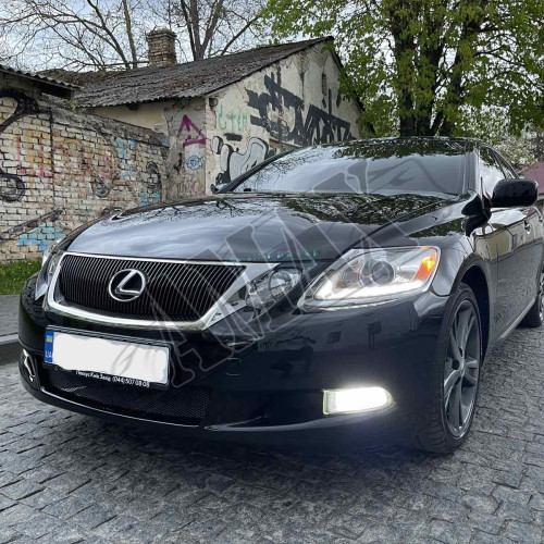 Фары передние с линзой черные / хром Лексус ГС_Lexus GS 300 (S190) 2005-2011 