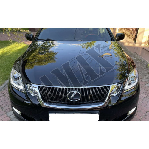 Фары передние с линзой черные / хром Лексус ГС_Lexus GS 300 (S190) 2005-2011 