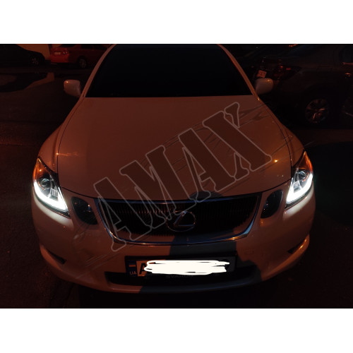 Фары передние с линзой черные / хром Лексус ГС_Lexus GS 300 (S190) 2005-2011 