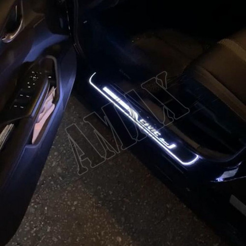 Накладки на пороги неон для автомобиля Honda Civic