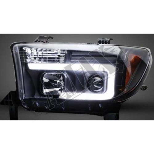 Передние линзовые фары с дневными ходовыми огнями (LED) Тойота Секвоя_Toyota Sequoia (2007-2017)