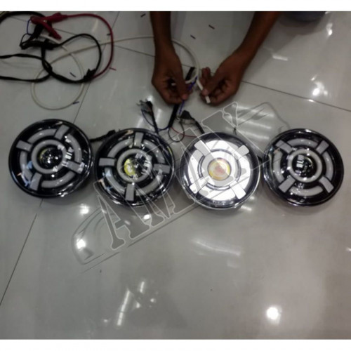 Передние фары линза и LED DRL для внедорожника Jeep Wrangler