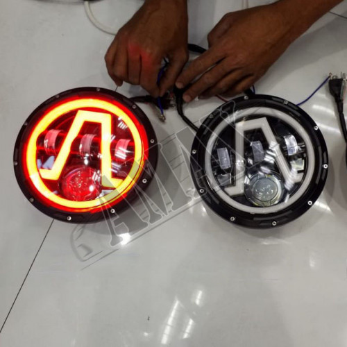 Передние фары линза и LED DRL для внедорожника Jeep Wrangler